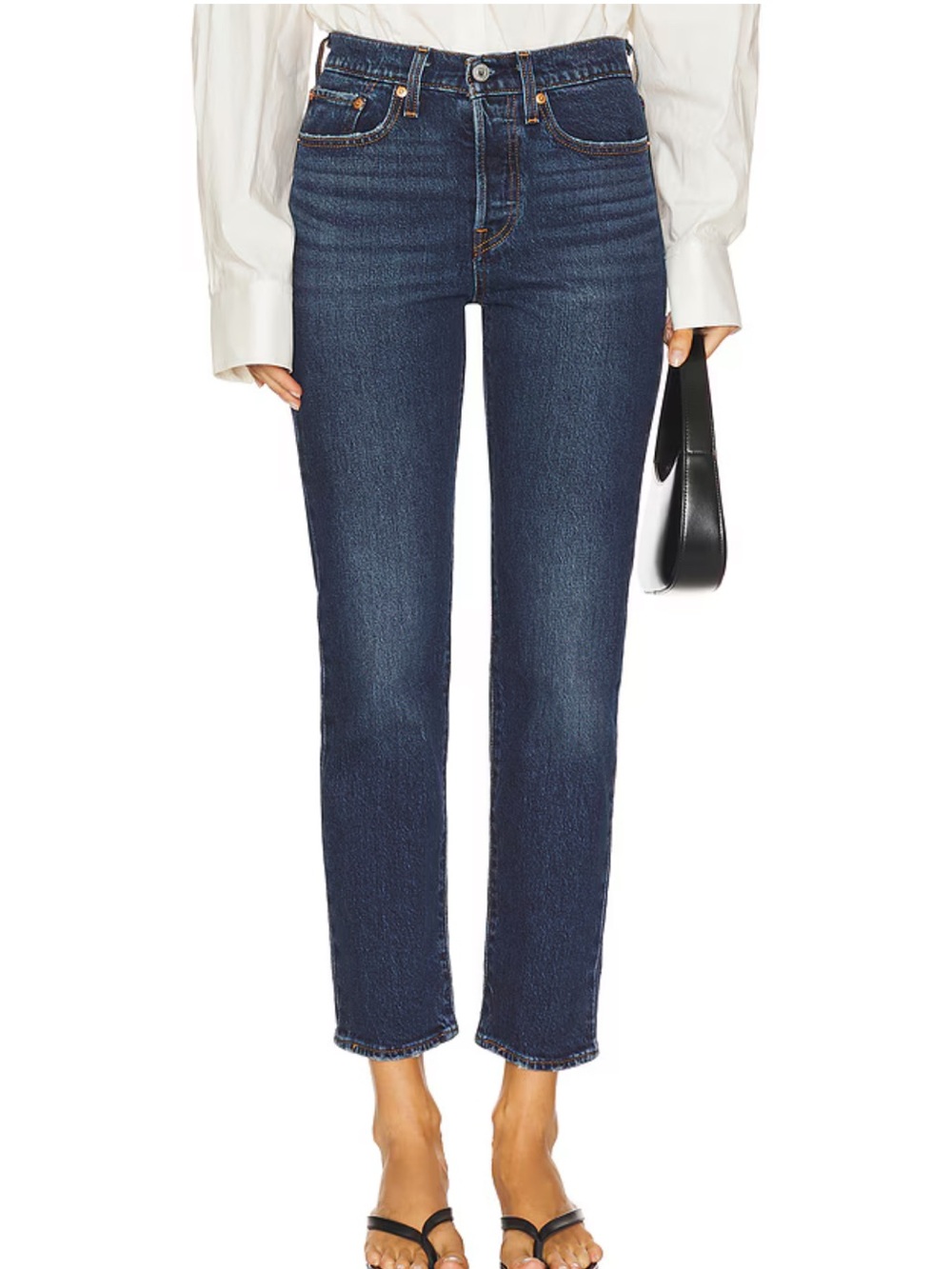 Levi's Women's Wedgie Straight Leg Denim Jeans w/ Multi-Button Closure- Sz 28